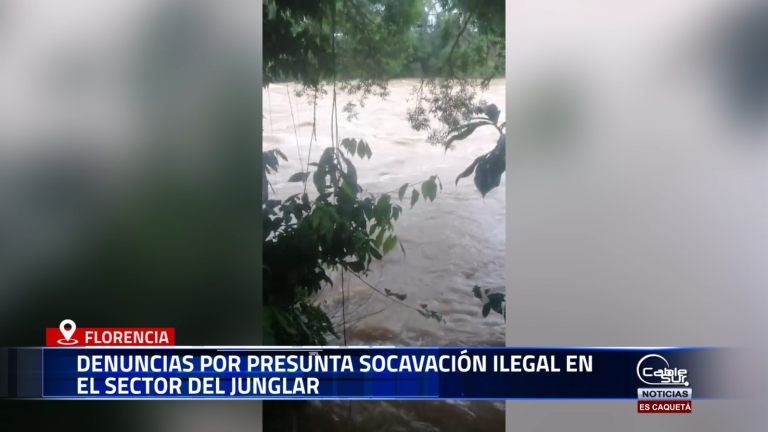 El concejal de Florencia, Leonardo Ramírez, hizo un llamado a la conciencia ciudadana por la extracción ilegal de material del río en la parcelación El Junglar.