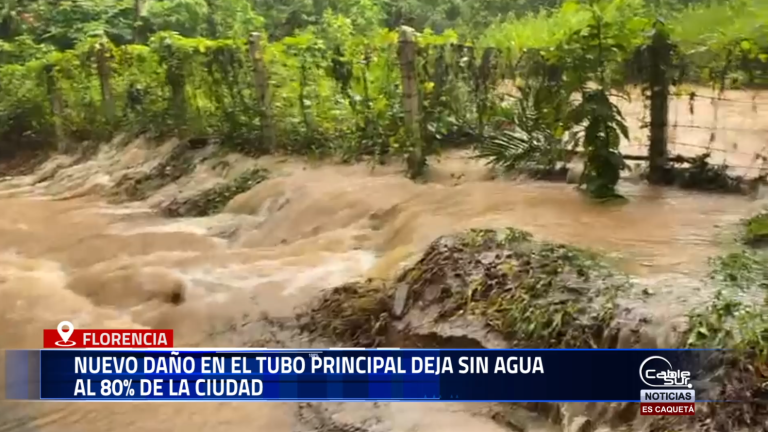 Una nueva emergencia se presenta este jueves en el sistema de acueducto de Florencia, tras un nuevo daño registrado en el tubo principal de 24 pulgadas, que abastece de agua potable a la ciudad.