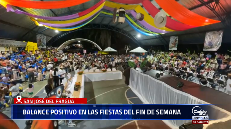 El alcalde del municipio de San José del Fragua entregó un balance general sobre las celebraciones del Festival de San Pedro realizadas durante el fin de semana.