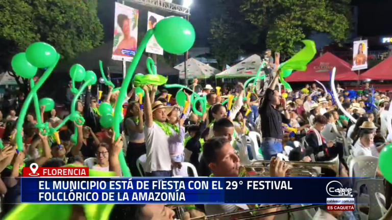 La capital caqueteña vivirá el 29° Festival Folclórico de la Amazonía, una celebración que exalta la identidad cultural de la región y promueve el desarrollo turístico, económico y artístico del municipio.