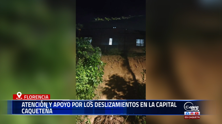 El Capitán William Álvarez, comandante del Cuerpo de Bomberos de Florencia, informó que se han atendido emergencias por deslizamientos en distintos sectores de la ciudad, debido a las fuertes lluvias.