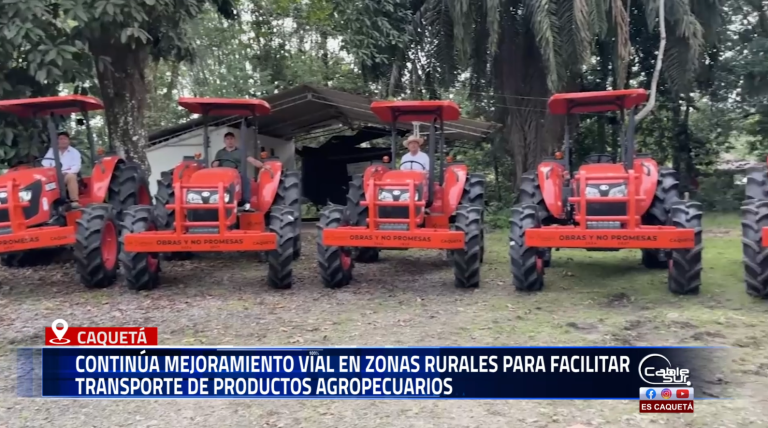 Como parte de un proyecto integral de fortalecimiento al sector rural, la Gobernación del Caquetá entregó siete tractores agrícolas destinados a mejorar la productividad de pequeños y medianos productores.