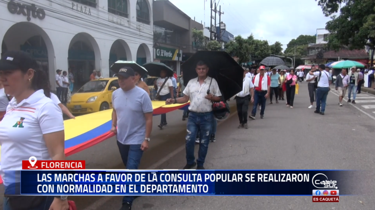 Las marchas en apoyo a la consulta popular se desarrollaron con total normalidad en el departamento, tanto en Cartagena del Chairá como en Florencia.