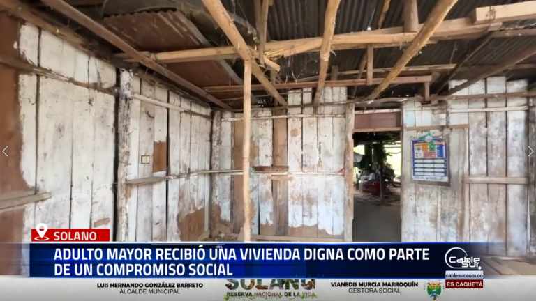 En el municipio de Solano, Caquetá, se llevó a cabo la entrega oficial de una vivienda completamente nueva al señor Héctor Hernando Cañas, adulto mayor beneficiario de un programa de atención social.
