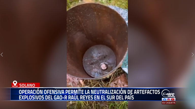 En el desarrollo de operaciones militares focalizadas y como parte del esfuerzo operacional sostenido para garantizar la seguridad y el control institucional del territorio