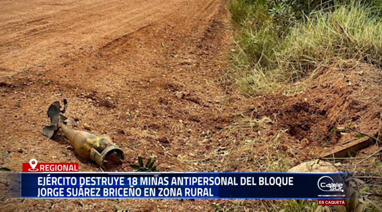 En el marco de operaciones de control territorial, tropas del Ejército Nacional neutralizaron un área minada que representaba una grave amenaza para la población civil y la Fuerza Pública en la región del Meta.