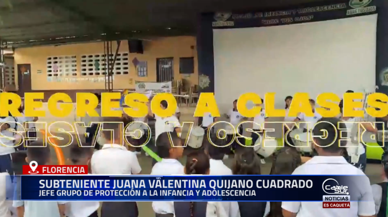 La Policía Nacional desplegó un operativo de acompañamiento al inicio del calendario escolar en Florencia, reafirmando su compromiso con la seguridad y el bienestar de la comunidad educativa.