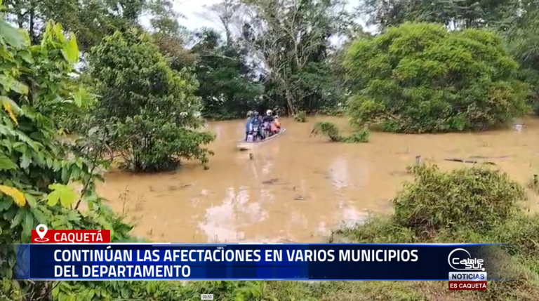 Las fuertes lluvias siguen generando emergencias en distintos puntos del Caquetá. Municipios como Cartagena del Chairá, Curillo y Valparaíso reportan afectaciones en vías y zonas rurales.