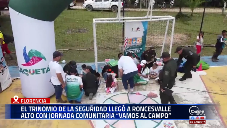 La Gobernación del Caquetá, junto al Ejército y la Policía Nacional, desarrolló una jornada integral en el caserío Roncesvalle Alto, zona rural de Florencia, enfocada en la seguridad, la prevención y el fortalecimiento del tejido social.