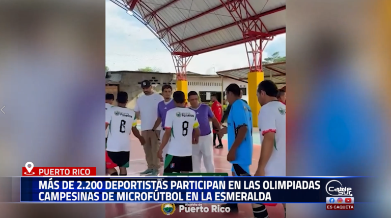 El corregimiento de La Esmeralda fue sede del inicio de las Olimpiadas Campesinas de Microfútbol, un evento que reúne a más de dos mil deportistas rurales y que forma parte de una estrategia de fortalecimiento del deporte y la integración comunitaria en zonas rurales del municipio de Puerto Rico, Caquetá.