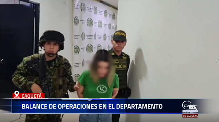 El Coronel César Pinzón, Comandante del Departamento de Policía Caquetá, entregó un balance de las más recientes operaciones realizadas en la región