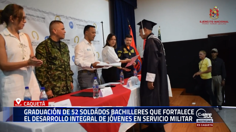 GRADUACIÓN DE 52 SOLDADOS BACHILLERES EN CAQUETÁ FORTALECE EL DESARROLLO INTEGRAL DE JÓVENES EN SERVICIO MILITAR.