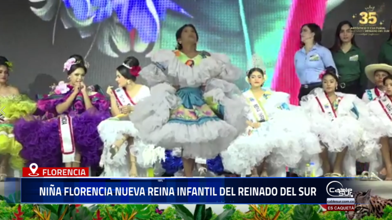 Hablamos con Sara Sofía Medina Porras, talentosa niña florenciana que se alzó con el título de Reina Infantil del Sur.