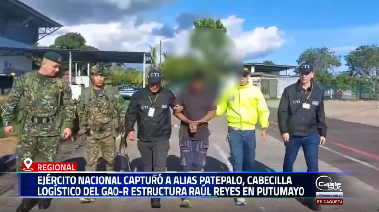 En el marco del Plan Ayacucho Plus, el Ejército Nacional, en coordinación con la Fiscalía General de la Nación, logró la captura de un presunto cabecilla logístico del grupo armado organizado residual Estructura Raúl Reyes.