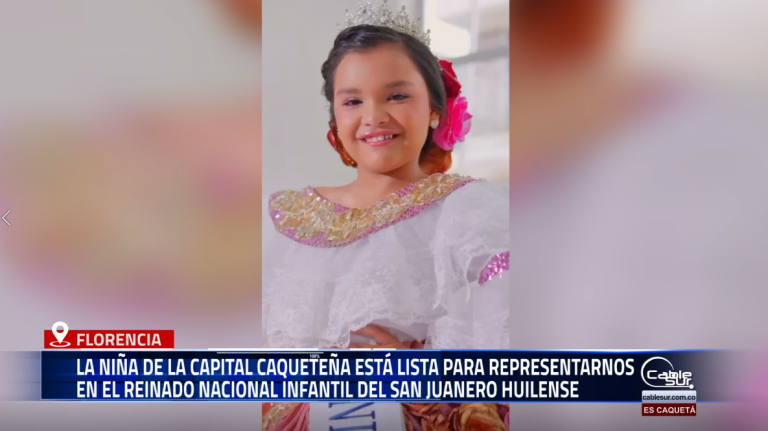 La talentosa María José Mejía Torres, recientemente elegida como Niña Florencia 2025, se alista para representar con orgullo al municipio en el Reinado Nacional Infantil del Sanjuanero Huilense, que se llevará a cabo en el municipio de Rivera, Huila.