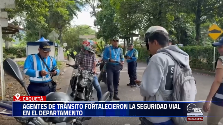 La Dirección de Tránsito y Transporte del Caquetá adelantó acciones orientadas a proteger la vida de los actores viales y mejorar la seguridad en las carreteras del departamento.