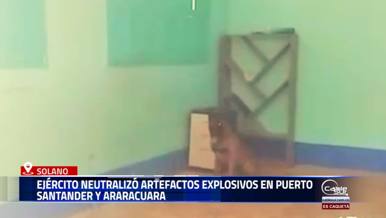El Grupo MARTE 6 del Ejército Nacional adelantó operaciones antiexplosivos en los municipios de Puerto Santander (Amazonas) y Araracuara (Caquetá), donde se descartó y desactivó material de alto riesgo instalado por estructuras residuales..