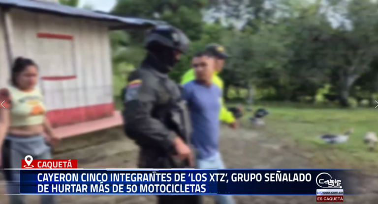 Las autoridades lograron la captura de cinco individuos presuntamente vinculados a la organización delincuencial denominada ‘Los XTZ’, señalada de cometer múltiples hurtos de motocicletas en el departamento del Caquetá.
