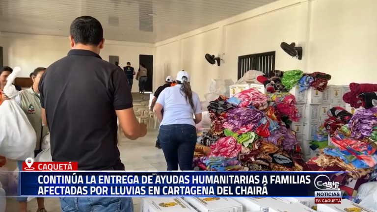 En Cartagena del Chairá, autoridades departamentales y locales avanzan con la entrega de ayudas humanitarias para atender a familias afectadas por la temporada de lluvias.