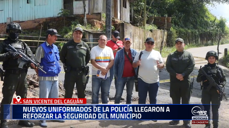 El alcalde Luis Trujillo Osorio gestionó la llegada de nuevos uniformados de la policía departamental.