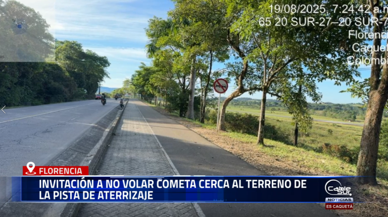 La administración del Aeropuerto Gustavo Artunduaga de Florencia expresó su preocupación por la elevación de cometas en zonas aledañas a la pista de aterrizaje