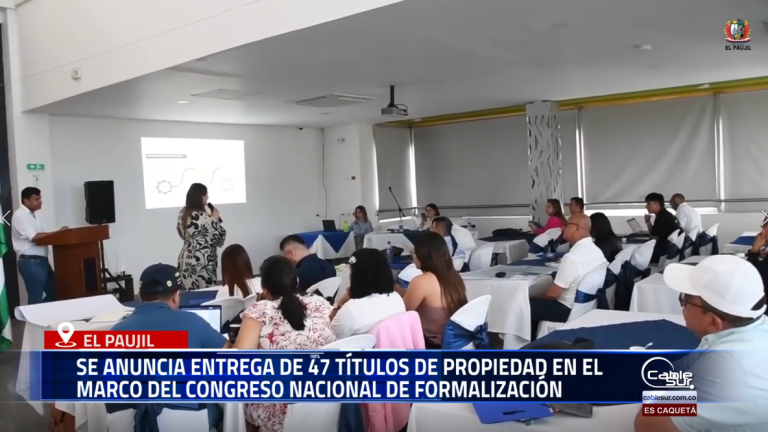 En el Congreso Nacional de Formalización de la Propiedad Urbana, desarrollado en Florencia, se resaltó la gestión de El Paujil en los procesos de titulación gratuita y se informó sobre la próxima entrega de escrituras a familias del municipio.