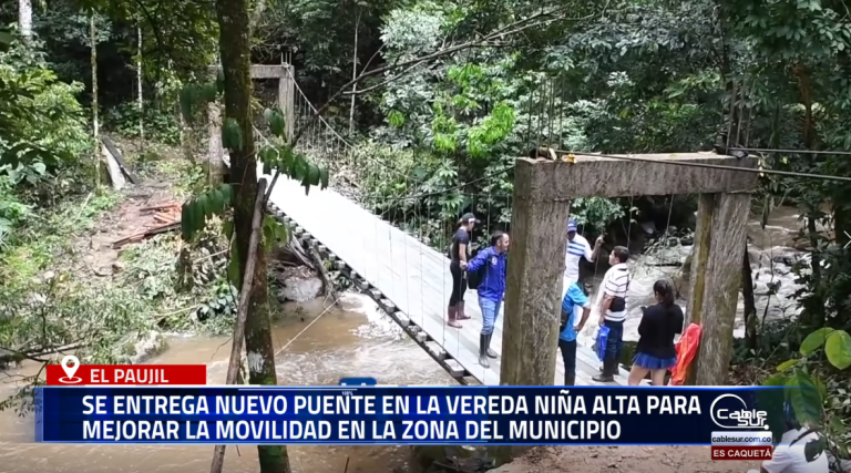 La alcaldía de el Paujil, liderada por Latia Sindy Castillo Muñoz, entregó esta obra que mejora la movilidad, la seguridad y el desarrollo de la comunidad rural.