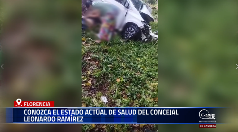 El secretario de Salud encargado, Miguel Ángel Galeano Maecha, entregó detalles sobre la condición médica del concejal de Florencia, Leonardo Ramírez, quien resultó herido en un accidente de tránsito ocurrido en la tarde de hoy.