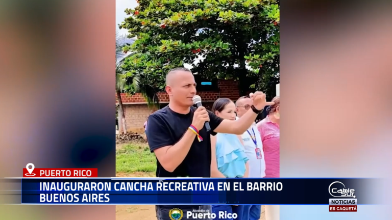 La administración municipal de Puerto Rico, Caquetá, entregó un nuevo espacio deportivo a la comunidad del barrio Buenos Aires, como parte de su estrategia de inversión en infraestructura social y comunitaria.