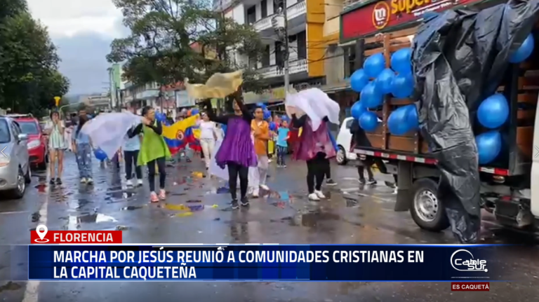 Florencia, 4 de agosto de 2025. La ciudad fue escenario de la Marcha por Jesús, una manifestación de fe que congregó a iglesias cristianas del Caquetá para orar por la unidad y la reconciliación del país.