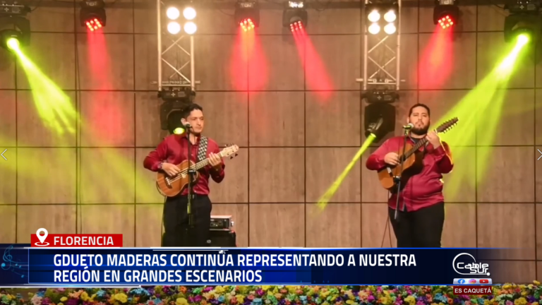 Con orgullo y talento, el Dueto Maderas sigue dejando en alto el nombre del Caquetá en escenarios nacionales, llevando el alma de la música andina y el sentimiento de nuestra tierra a cada interpretación.