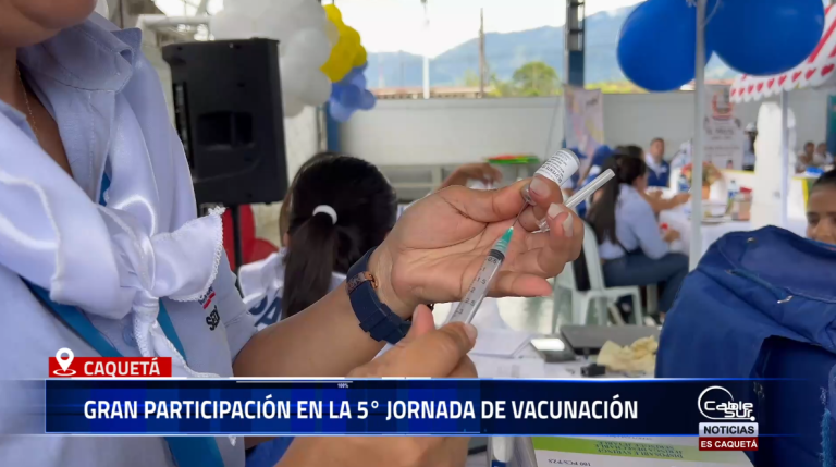 Con éxito se desarrolló en San Vicente del Caguán la quinta jornada nacional de vacunación, que contó con una amplia participación de la comunidad.