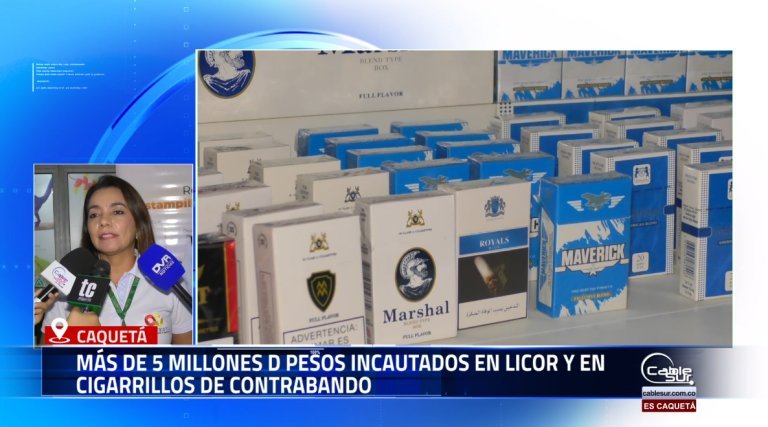 La directora técnica tributaria, Claudia Andre Ramírez, informó que en operativos de control adelantados en Florencia fueron incautados licor y cigarrillos de contrabando avaluados en más de cinco millones de pesos.