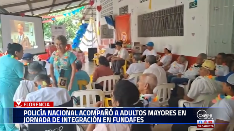 La Policía Nacional adelantó una actividad comunitaria en el centro geriátrico Fundafes, con el propósito de brindar espacios de recreación y acompañamiento a los adultos mayores en el marco de la celebración del mes del Amor y la Amistad.