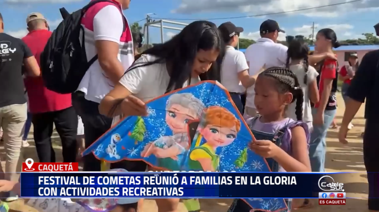 En la Gloria se llevó a cabo un Festival de Cometas que convocó a niños y familias en una jornada de integración y recreación promovida por la Gobernación del Caquetá.