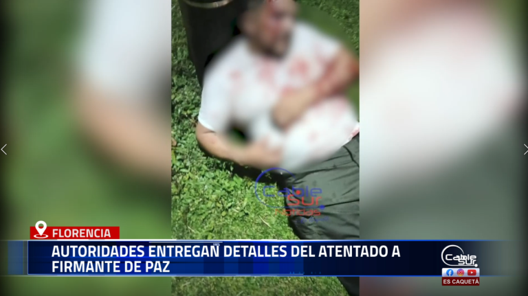 El Departamento de Policía Caquetá, en cabeza del coronel César Pinzón, informó sobre el atentado contra el firmante de paz Carlos Arturo Vargas Sánchez, presidente de la cooperativa Coombuvipac, ocurrido en la vereda Agua Bonita del municipio de La Montañita.