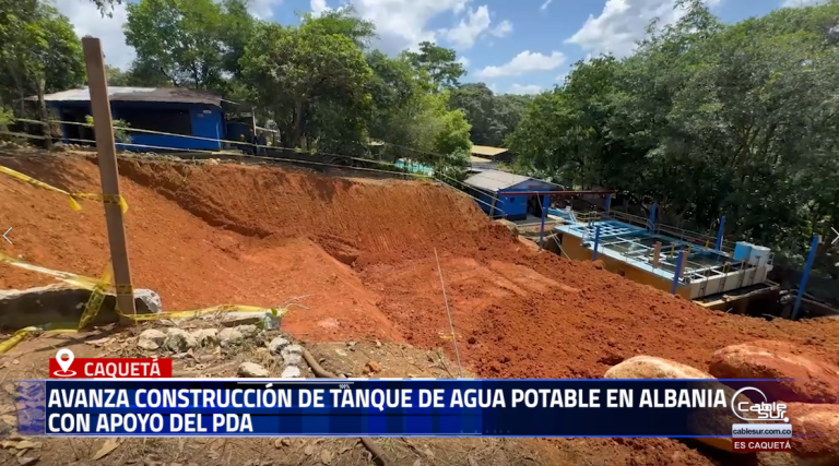 La Gobernación del Caquetá y la Alcaldía de Albania iniciaron la construcción de un tanque de almacenamiento de agua potable en el casco urbano, proyecto que busca garantizar un suministro estable y mejorar la calidad de vida de más de 2.400 habitantes.
