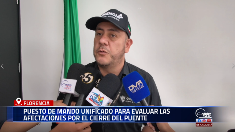 La Administración Municipal instaló un Puesto de Mando Unificado (PMU) para evaluar las afectaciones ocasionadas por el cierre del puente El Avispero y coordinar las acciones necesarias frente a la movilidad y el abastecimiento en la ciudad.