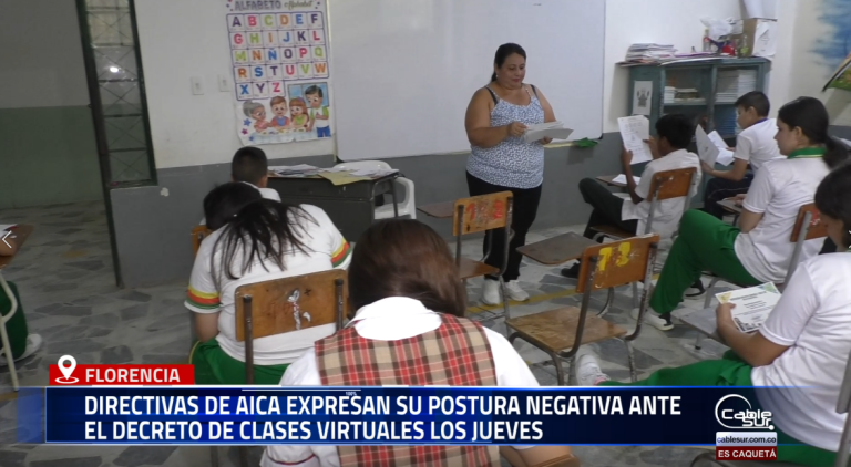 La Asociación de Instituciones de Caquetá –AICA– dio a conocer su postura frente al reciente decreto que establece la modalidad virtual para las clases de los días jueves.
