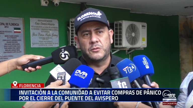El secretario de Gobierno, Carlos Mora, hizo un llamado a la comunidad para evitar compras de pánico frente al cierre del puente El Avispero.