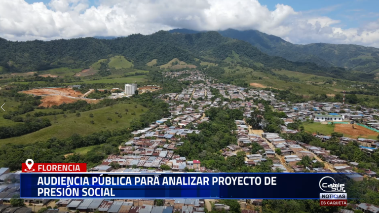 Hoy a las 3:00 de la tarde en el polideportivo Tovar Zambrano se realizará una audiencia pública para analizar el proyecto de presión social en Florencia.