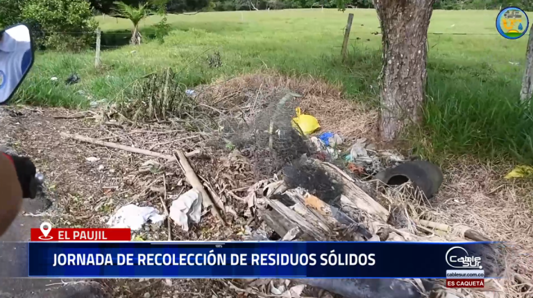 La Empresa de Servicios Públicos adelantó una importante jornada de recolección de residuos sólidos en la salida del municipio, sobre la vía principal que conduce hacia la ciudad de Florencia.