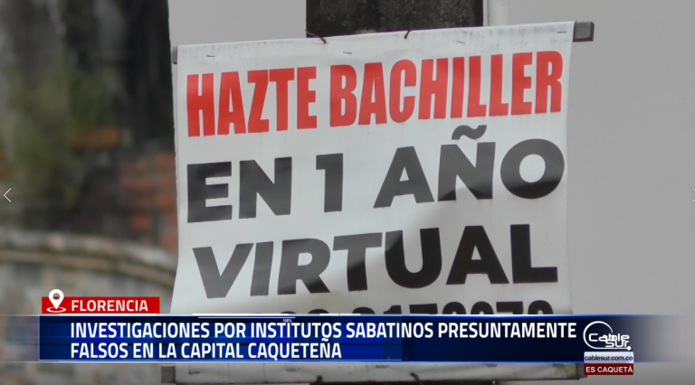 El secretario de Educación, Fener de los Ríos, confirmó que se adelantan investigaciones frente a la aparición de supuestos institutos sabatinos que estarían funcionando de manera irregular en la ciudad de Florencia.