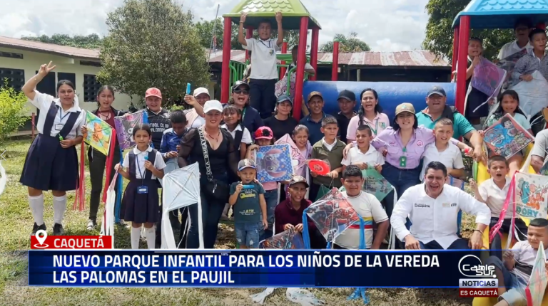La Gobernación del Caquetá, en articulación con la Gestora Social y el Instituto Departamental de Cultura, Deporte y Recreación, entregó un parque infantil en la institución educativa de la vereda Las Palomas, en El Paujil.