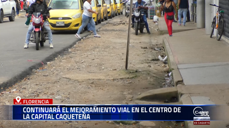 El gerente de Infraestructura, Evaristo Cano, informó que ya se encuentra habilitada la vía en el centro de Florencia, frente al Surtiplaza.