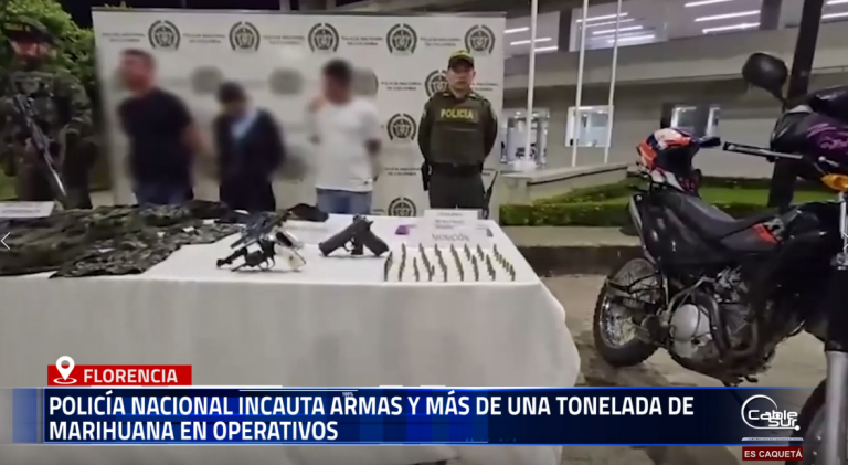 Dos acciones desarrolladas por la Policía Nacional en Curillo y Florencia permitieron afectar actividades relacionadas con el hurto y el tráfico de estupefacientes en el departamento del Caquetá.