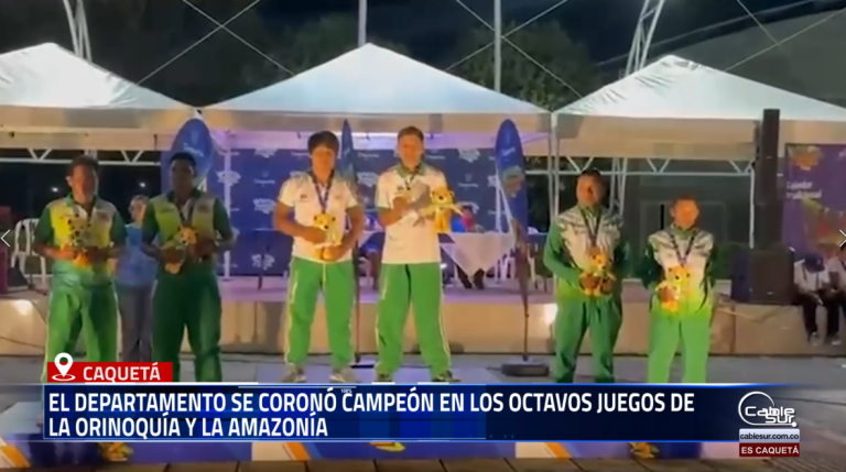 La delegación caqueteña obtuvo el primer lugar en el evento deportivo regional, destacándose entre siete departamentos participantes y consolidando su liderazgo en la competencia.