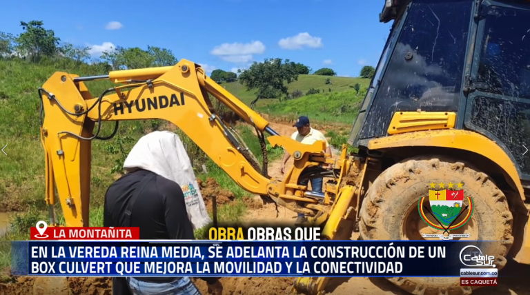 En la vereda Reina Media, se adelanta la construcción de un box culvert, una obra que mejora la #movilidad y la #conectividad de las familias rurales.