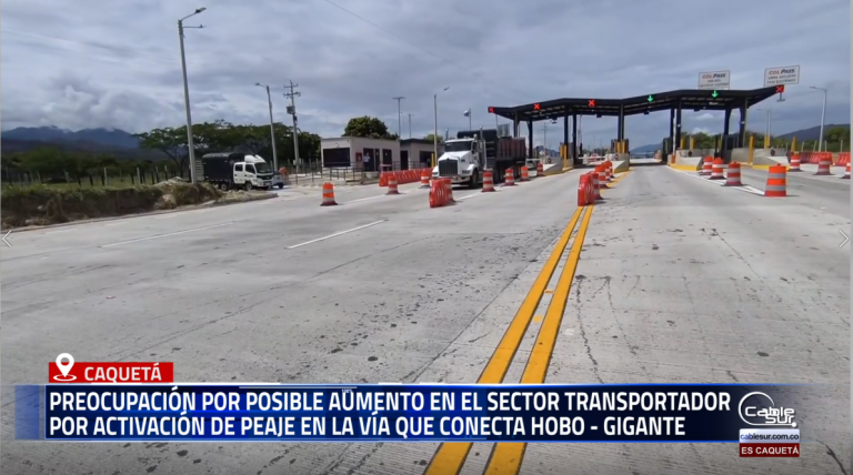 El concejal de Florencia, Gustavo Neyson, expresó su preocupación por el posible impacto económico que tendría para el sector transportador la activación del peaje en la vía que conecta Hobo con Gigante, una ruta de alta circulación para los caqueteños.