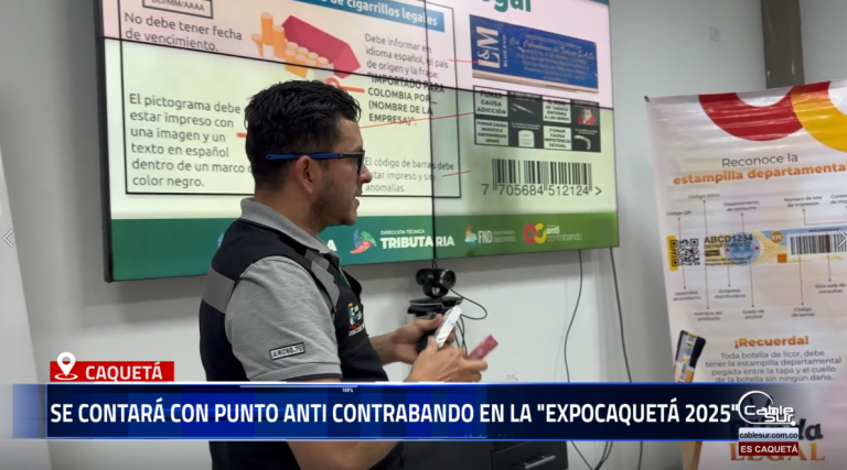 La Dirección Tributaria Departamental anunció la instalación de un punto Anticontrabando durante el desarrollo de la Expocaquetá 2025, con el objetivo de fortalecer las acciones de control y sensibilización frente a la comercialización ilegal de licores y cigarrillos.